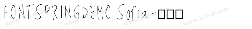FONTSPRINGDEMO Sofia字体转换